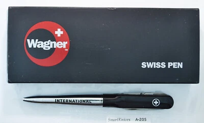 Wagner/Victorinox SwissPen (black). Retired, new in box NIB w name #1145 - Image 1 of 4