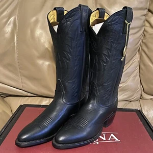NWB Men’s Nocona Deer Black Deertan Western Cowboy Boots 1750127403 Size 5.5 B - Picture 1 of 10