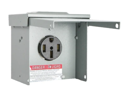 Milbank P-54 Single NEMA 14-50R Receptacle Power Outlet in Box 50A 3P4W 250 VAC - Image 1 of 4