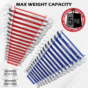 2-Pack Magnetic Wrench Organizer, 32-Slot Premium Wrench Rack Holder Tool Tra... - Picture 1 of 8