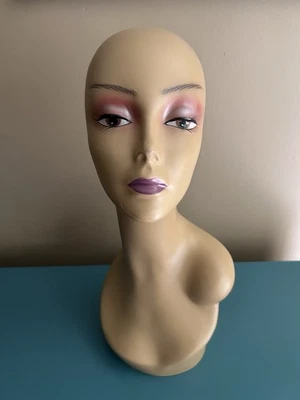 Vintage Mannequin Head Display, Stylish Long Neck - Image 1 of 4
