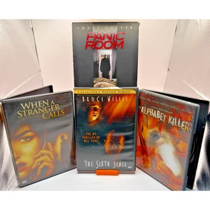 Sixth Sense, Panic Room, Stranger Calls, Alphabet Killer DVD Pack Thriller Movie - Picture 1 of 20