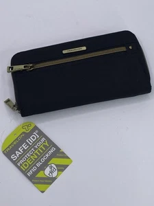 Cartera Travelon NEGRA Muñequera Bloqueo RFID Mujer Cremallera Bolso sin asas 8x4" NUEVA CON ETIQUETAS NUEVO - Imagen 1 de 9