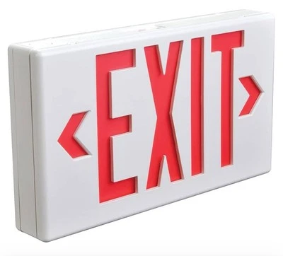 Cooper Lighting Thermoplastic Exit Emergency Combo White LED APC7R All-Pro LED - Image 1 of 4