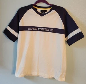 Tommy Hilfiger Athletics Mens Size Medium Blue & White Shirt - Picture 1 of 5