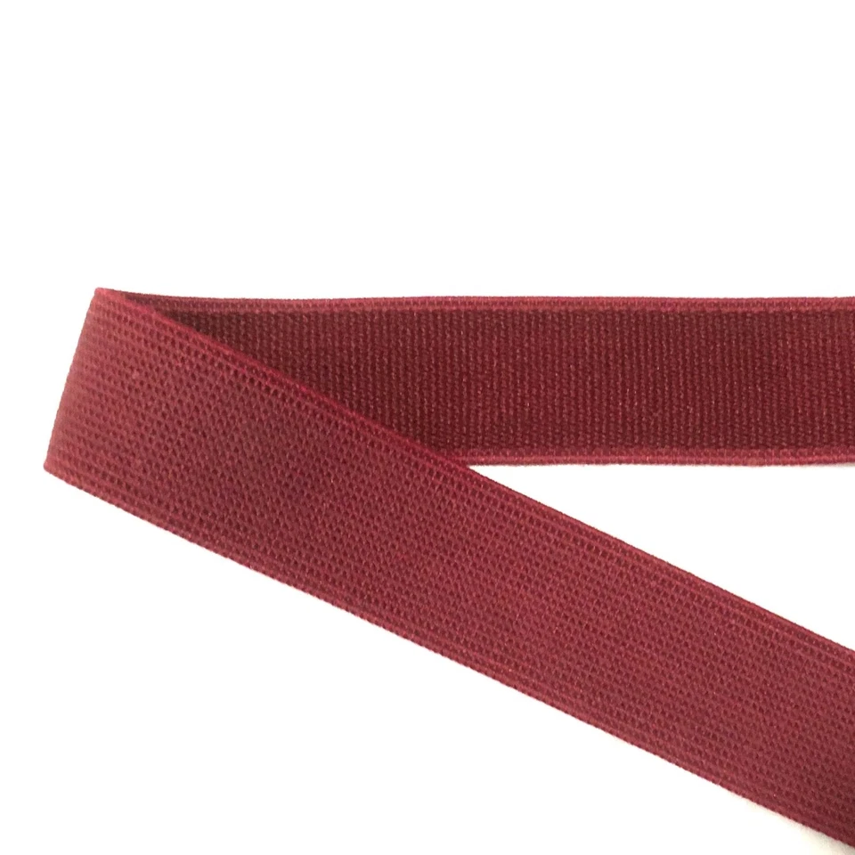 Cintura Antienrollable Cinturón Elástico Pesado 1" Rojo Borgoña 5 yardas EE. UU. NR166 Foto 1 de 1