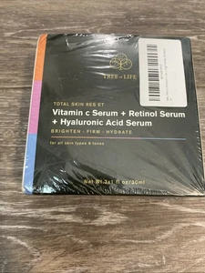 NEW Tree Of Life TOTAL SKIN RESET Vitamin C + Retinol + Hyaluronic Serums 1oz Ea - Picture 1 of 3