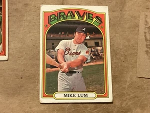 1972 Topps Baseball Mike Lum Atlanta Braves Card High Number #641 - Very Good - - Picture 1 of 2
