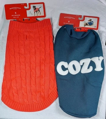 Wondershop Pet Sweater And Sweatshirt - Medium (Up To 40lbs). Red And Blue! (G1) - Image 1 of 4