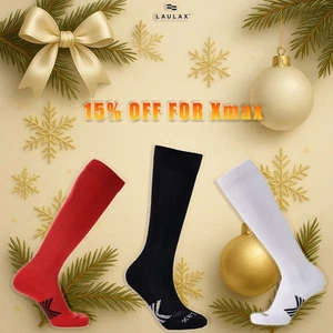 Calcetines de fútbol unisex para niños hockey rugby rojos blancos lisos de alta calidad 2 pares - Imagen 1 de 4