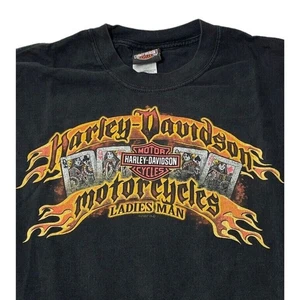 Harley Davidson Mens L Granite Mountain Georgia 2007 Ladies Man Eagle Queens - Picture 1 of 6