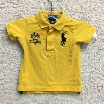 Camisa Polo Ralph Lauren 12M Niños Amarillo Chief Keef #012 Brasil Atletismo Poni Foto 1 de 4