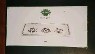 Portmeirion Botanic Garden Rectangular Tray Sweet William Garden Lilac 14" NIB - Image 1 of 4