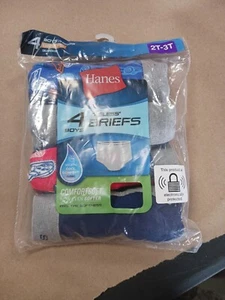 Hanes 4 Pair Toddler Boys' Size 2T-3T Tagless Comfort Soft Briefs Underwear - Picture 1 of 2
