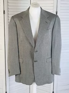 Pal Zileri Mens Wool Silk Micro Houndstooth Check Jacket UK 42 IT 52 - Picture 1 of 9