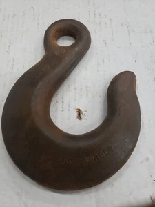 Vintage LARGE Hook Steel/Iron Lifting Hook 8.5"x 6.5" Opening 2" ACCO BLACKSMITH - Bild 1 von 6