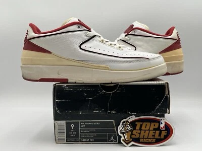 Air Jordan 2 Retro Bajo Chicago Blanco Rojo 2004 Talla 9 Auténtico Raro De Colección  Foto 1 de 4