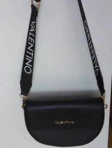 Handtasche VALENTINO Umhängetasche mit Gurt Bags Bigs schwarz halbrund kaum getr - Bild 1 von 13