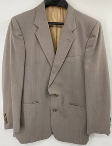 Vintage 80s Christian Dior Gray Tan Sport Coat Blazer 2 Button 44R - Picture 1 of 5