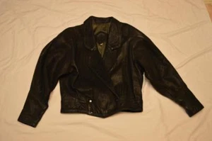 PELLE LADIES LEATHER MOTORCYCLE JACKET SIZE LG - Picture 1 of 6