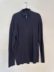 Sudadera para hombre Ashworrh 1/4 azul con cremallera algodón talla 2XL grande y alta - Imagen 1 de 9