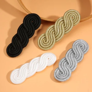 4 pcs Handmade Chinese Knot Button Shoulder Epaulets Woven Buckle Accessory - Picture 1 of 11
