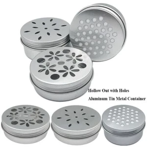 Metal Cosmetic Face Eye Cream Packing Hollow Out with Holes Empty Can - Picture 1 of 19
