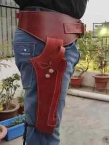 Leather Scoped Gun Holster & Ammo Belt for Ruger Redhawk/Super Redhawk 7.5" - Picture 1 of 5