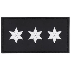 MRBS Rubber Patch POLIZEI Dienstgradabzeichen Polizeihauptkomissar (PHK, 3 weiße - Bild 1 von 2