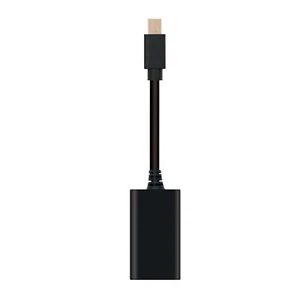 Nanocable - Adaptador Mini Display Port DP Macho a HDMI Hembra - Negro 15 cm - Imagen 1 de 2