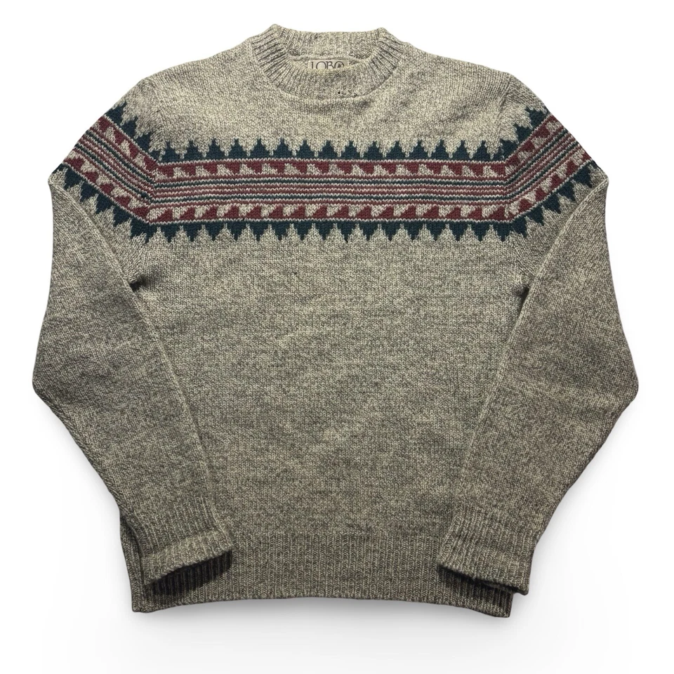 Vintage Pendleton Lobo Sweater Fair Isle Nordic Virgin Wool Medium Rare Flaws - Image 1 of 4