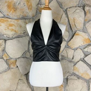Top Staud Kai vegano in pelle nuovo con etichette nero | 12 - Foto 1 di 5