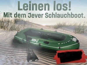 Outdoor Schlauchboot Jever Paddelboot Ruderboot 3 Personen m. Pumpe Paddel - Bild 1 von 2
