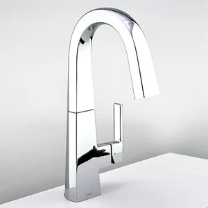 🌱 Grifo de barra de un mango de arco alto Moen S55005 NIO - Cromo $578 LEER DMG - Imagen 1 de 22