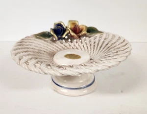 Lanzarin Ceramiche Italy Keramik Gitterkorb mit Blumensockel *lesen* - Bild 1 von 14