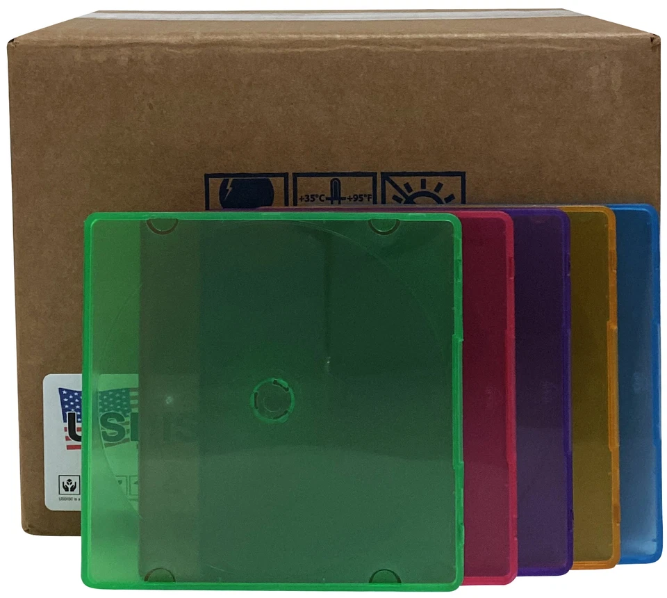 USDISC PP Poly Cases 5mm, Single 1 Disc (Multicolor) Lot - Image 1 of 1