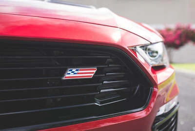 2015-2021 Ford Mustang Jack Roush Edition American Flag 3.75" Grille Emblem - Image 1 of 4