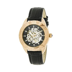 Empress Godiva Automatic MOP Dial Black Leather Women's Watch EM1107 - Picture 1 of 3