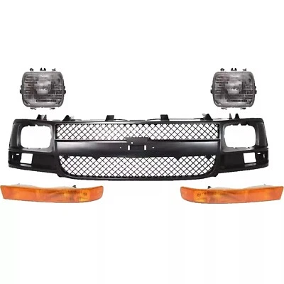 Front Grille Headlights Set For 2003-2017 Chevrolet Express 2500 3500 Van 5pcs - Image 1 of 4