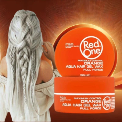 2x RedOne Haarwachs Aqua Wax Orange 150ml | Lang anhaltender Halt & Glanz - Bild 1 von 4