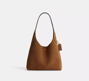 COACH Brooklyn Shoulder Bag 28 suede CW637 Siena Outlet New - Picture 1 of 14