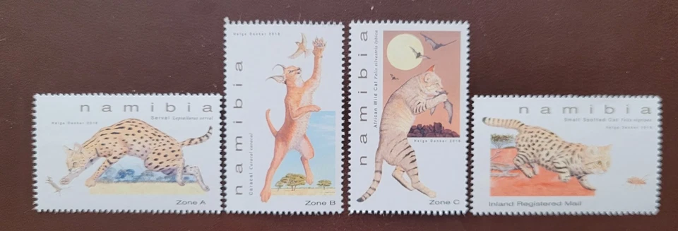 Namibia 2018 / Pequeños felinos de Namibia / Juego completo MNH Foto 1 de 1