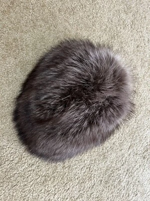 Vintage Raccoon Waschbar Real Fur Hat Beanie Ladies Sz S - Image 1 of 4