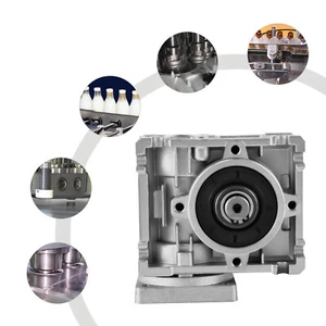 NMRV-030 10:1 Schneckengetriebe Aluminiumlegierung Untersetzungsgetriebe Silber! - Bild 1 von 15