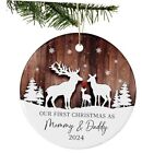 Baby First Christmas Ornament 2024 - Family Christmas Ornaments Mommy&daddy