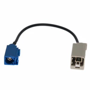 FAKRA C blue to GT5-1PP HRS grey male 6" cable for Car Infiniti Q50 Sport radios - Picture 1 of 4