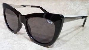 Quay Australia Steal A Kiss Black Cat Eye Oversized Women’s Sunglasses - Picture 1 of 7