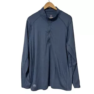 Travis Mathew Herren 1/2 Zip Langarm Pullover Oberteil Gr. XL Blau Golf Sportlich - Bild 1 von 6