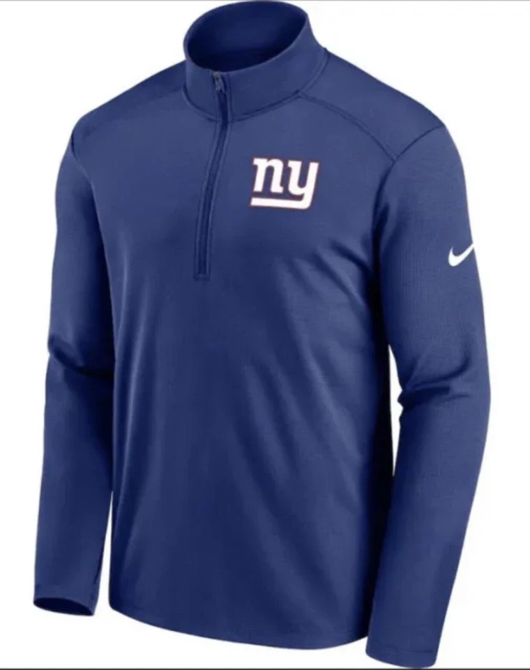 New York Giants Nike Jacket Mens Large Blue Element Half-Zip Pullover N025-4EW