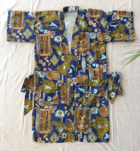 Go Barefoot in Paradise Hawaiian Robe Swimsuit Coverup Vintage - Picture 1 of 7